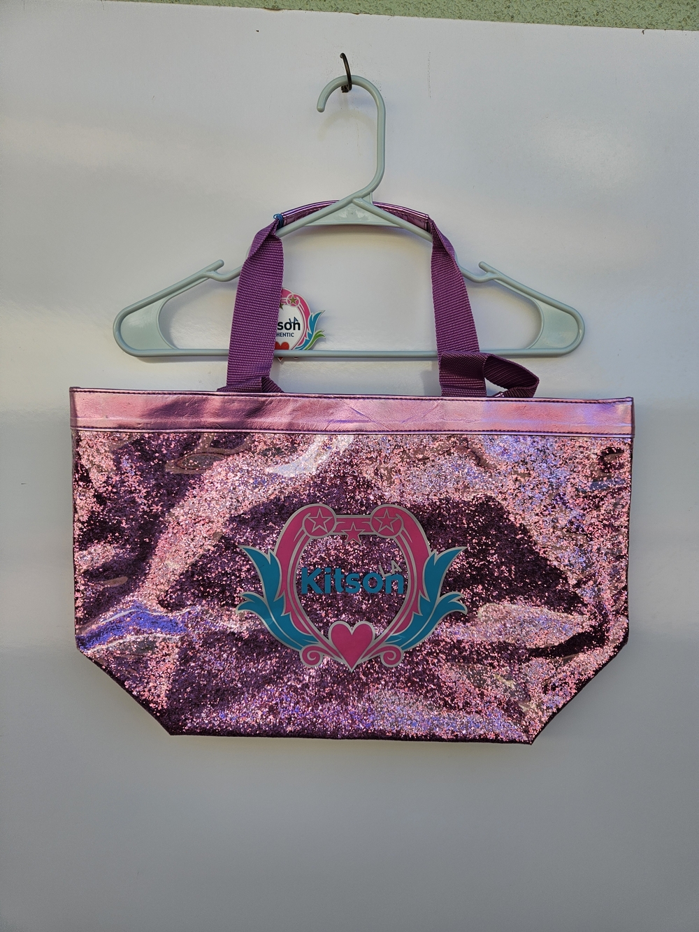 Kitson Pink Glitter Tote Bag